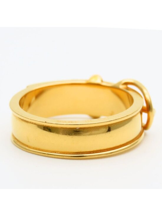 Hermes Scarf Ring Ceinture Belt Motif Metal Gold Plated main image 6